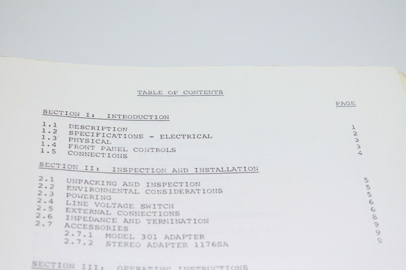 Urei 1176 LN operating instructions (No.2)