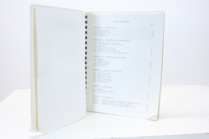 Urei 545 Parametric EQ operation manual