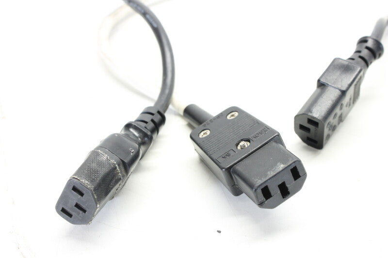 Various Lot with 3x (female) C13 to (male) C14 Cables in various lengths (no. 2)