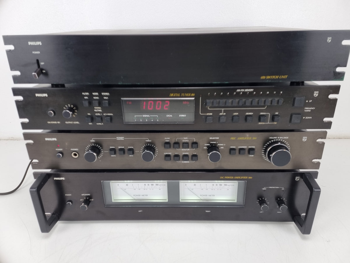 Philips 070 Switch Unit - 180 TUNER - 280 Pre amp - 380 DC Power Amp - Serviced set