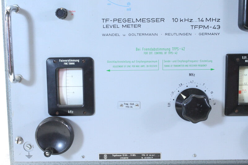 Wandel & Goltermann TFPM-43 TF-Pegelmesser Level Meter 10...14 MHz
