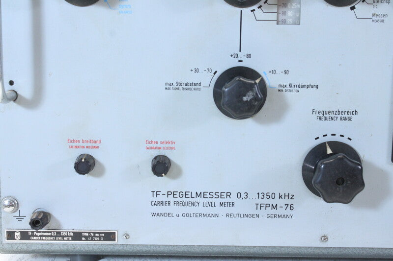 Wandel & Goltermann TFPM-76 TF-Pegelmesser Carrier Frequency Level Meter 0,3...1350 kHz
