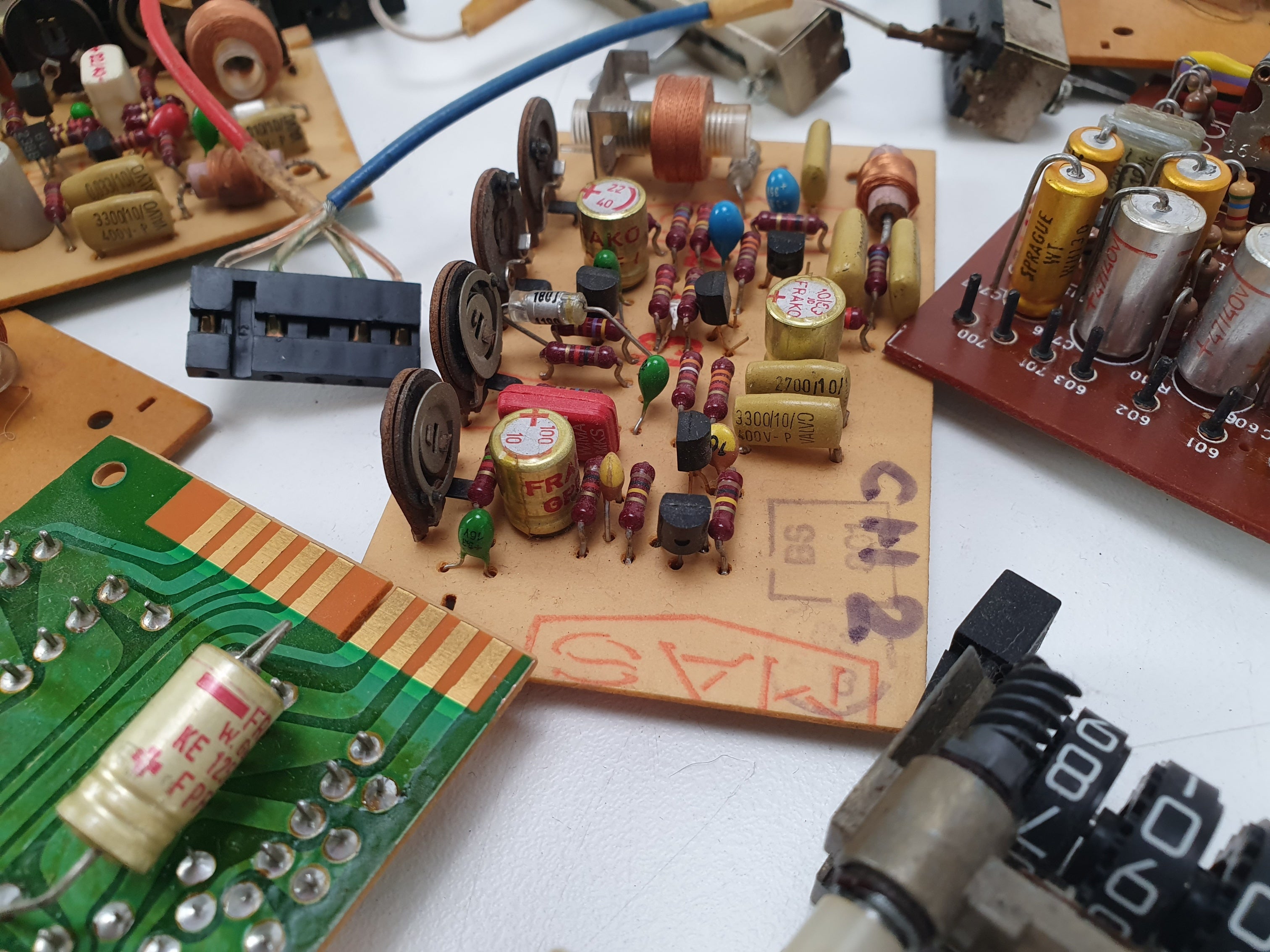 Studer Revox A77 recorder parts lot - Preamp pcb, faders etc - Sold as is