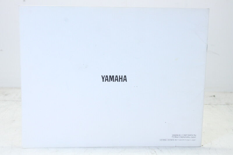 Yamaha Professional Multi-Effect Processor SPX900 Program Table And Mode Booklet Manual