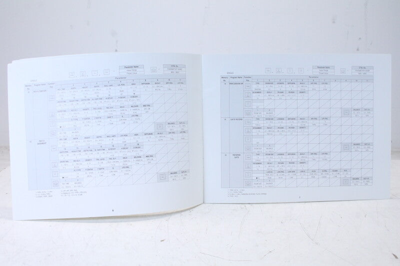 Yamaha Professional Multi-Effect Processor SPX900 Program Table And Mode Booklet Manual