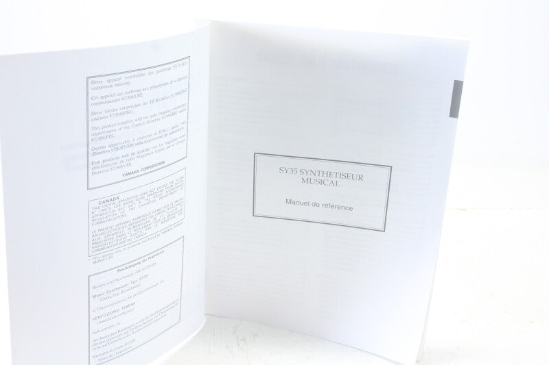 Yamaha SY35 Music Synthesizer Manual Multilingual