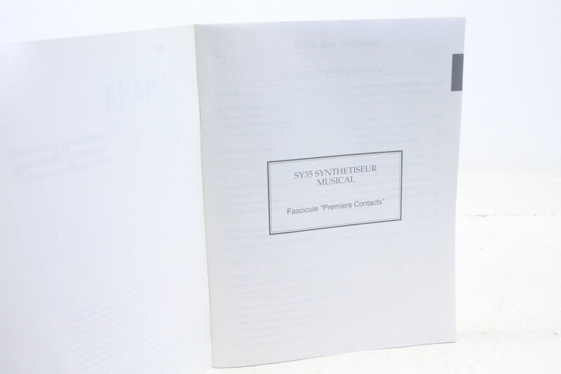 Yamaha SY35 Music Synthesizer User Guide Multilingual