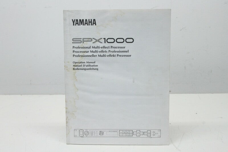Yamaha SPX1000 Operating manual and Program Table and Mode Booklet