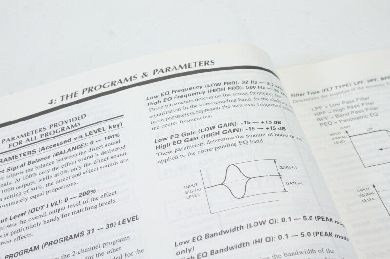 Yamaha SPX1000 Operating manual and Program Table and Mode Booklet