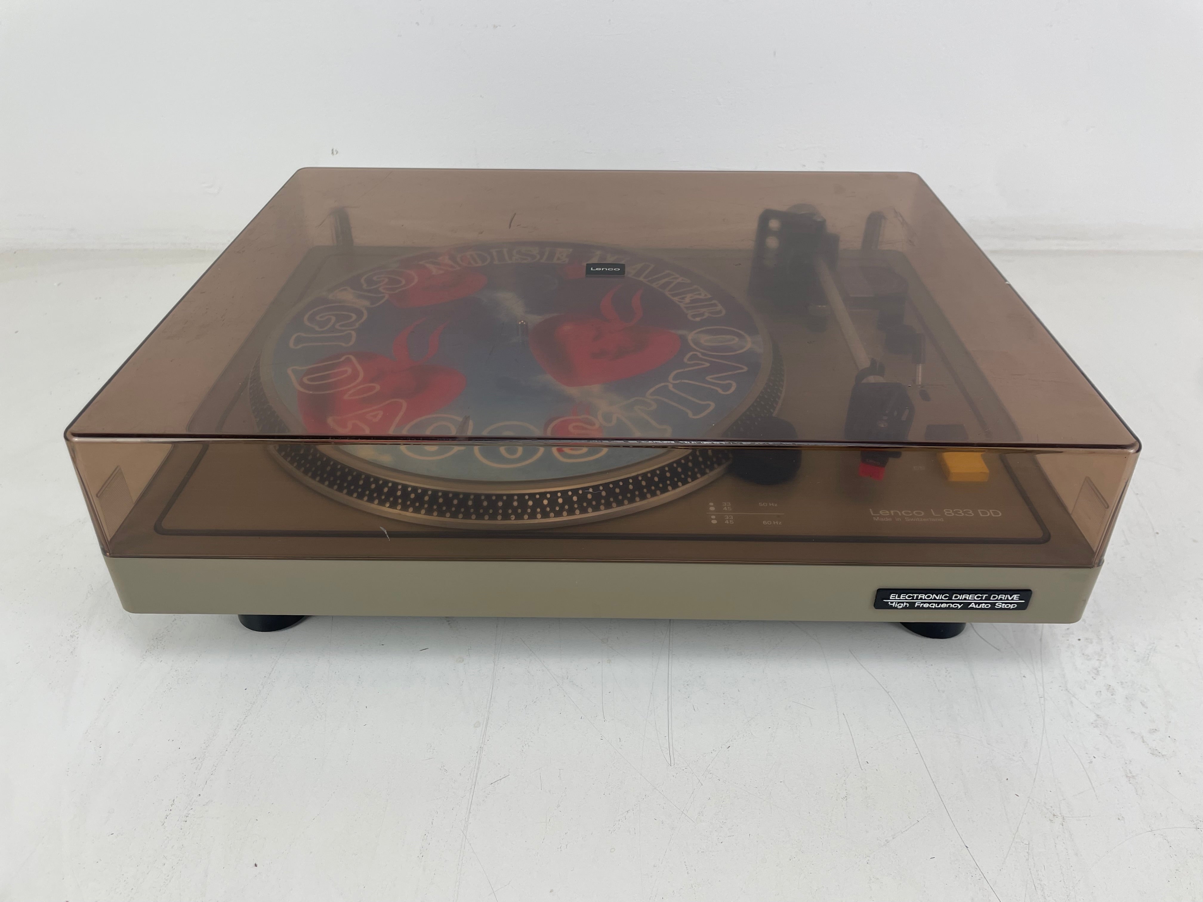 Lenco - L833D - Direct Drive Turntable - Lenco Stylus - Broken Dustcover/Strobe