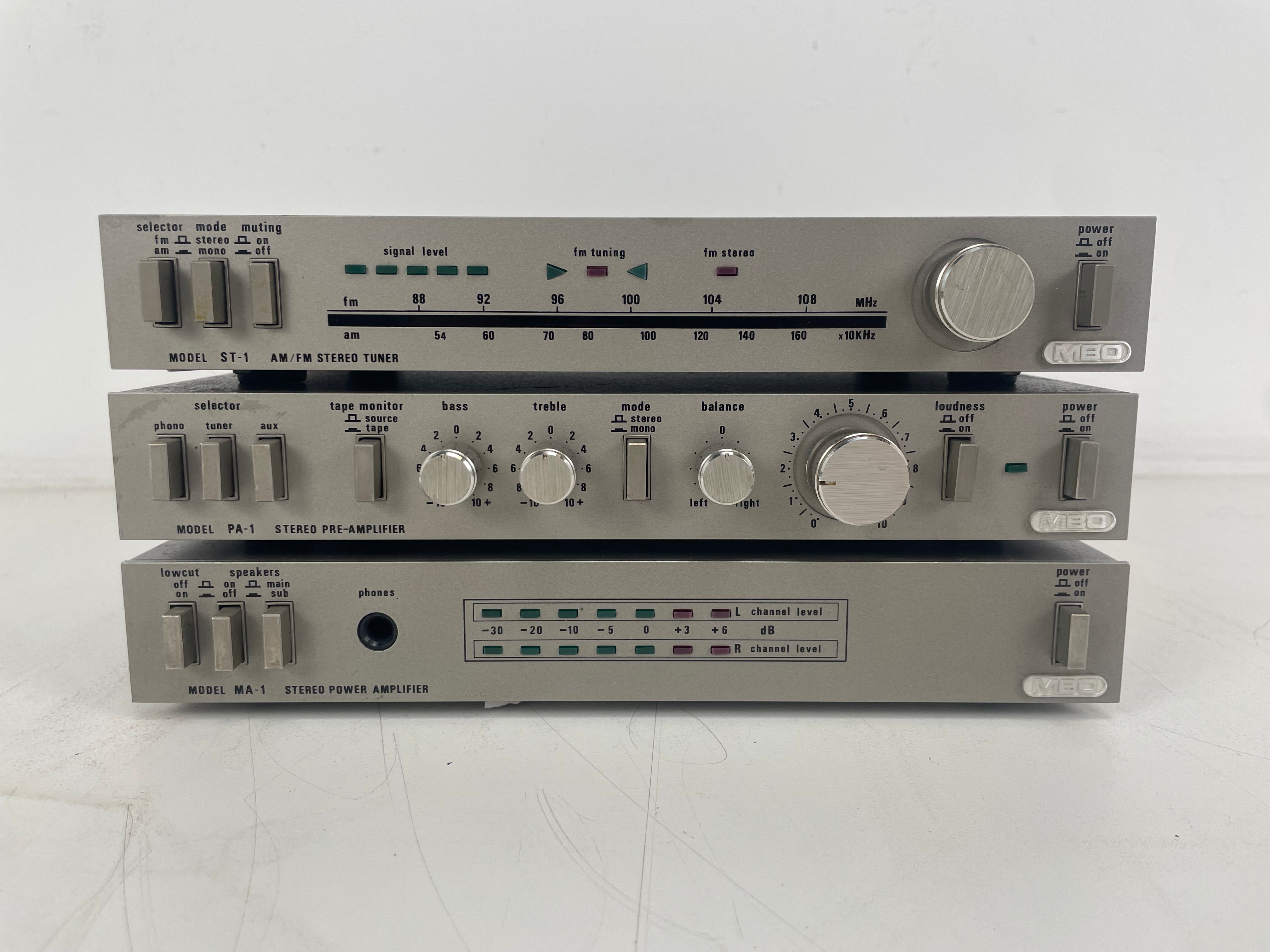 MBO - ST-1/PA-1/MA-1 - Pre/Power-Amplifier/Tuner - Set - Serviced (Repaired)