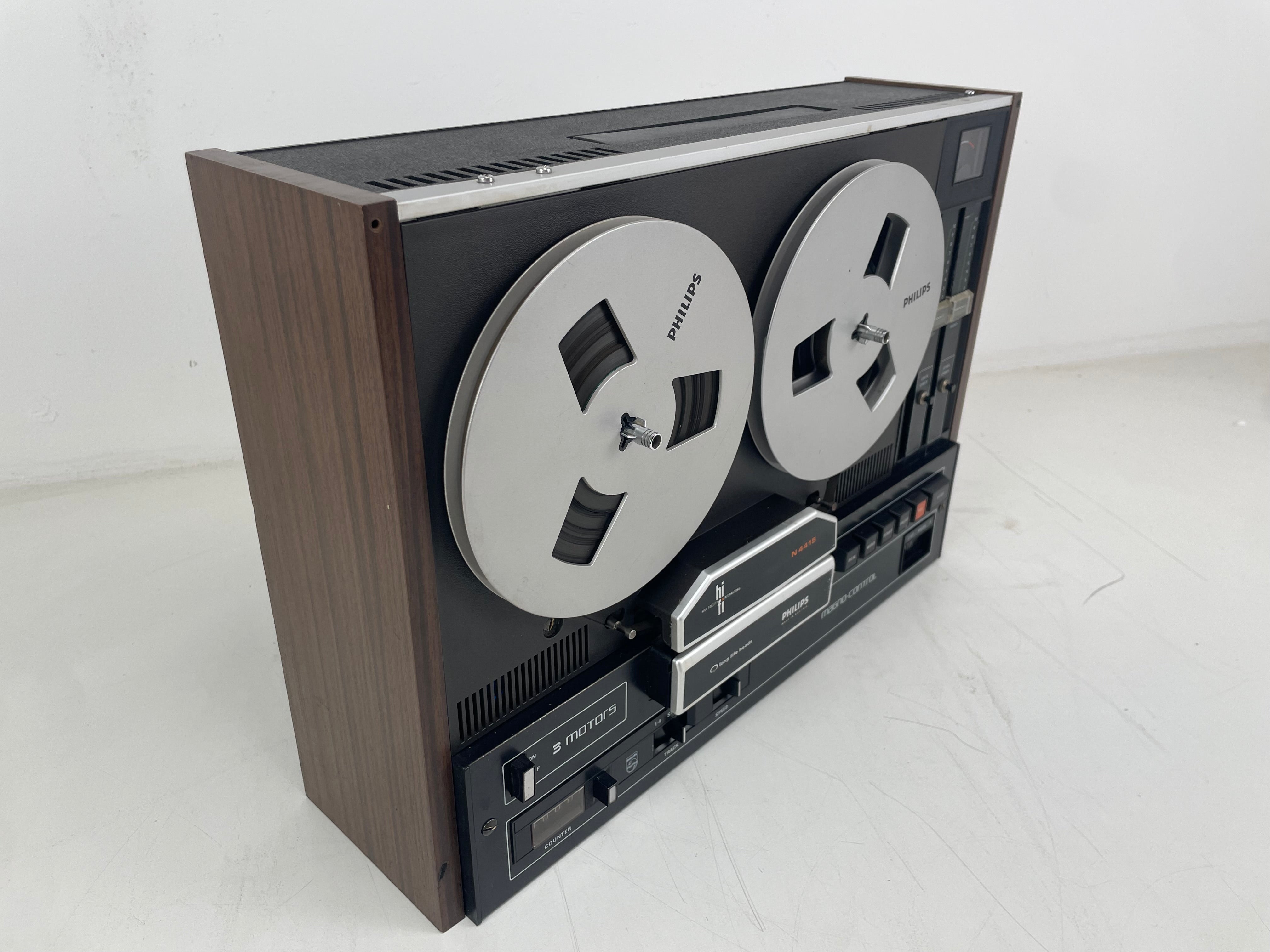 Philips - N4415 - Reel-to-Reel Recorder - 18 CM - 2-Head - Serviced (New Belts/Cleaned)
