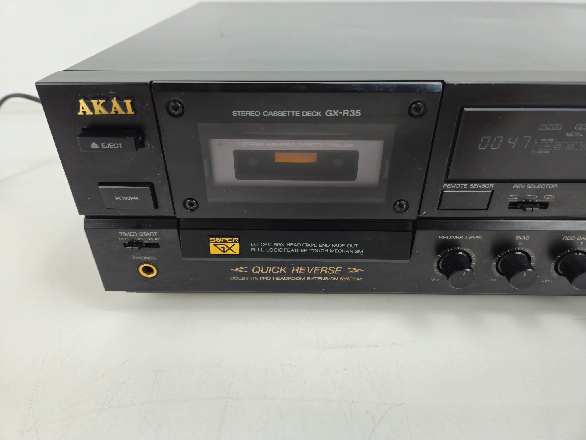 Akai - GX-R35 - Quick Reverse Cassette Deck - GX-head - Serviced (New Belt)