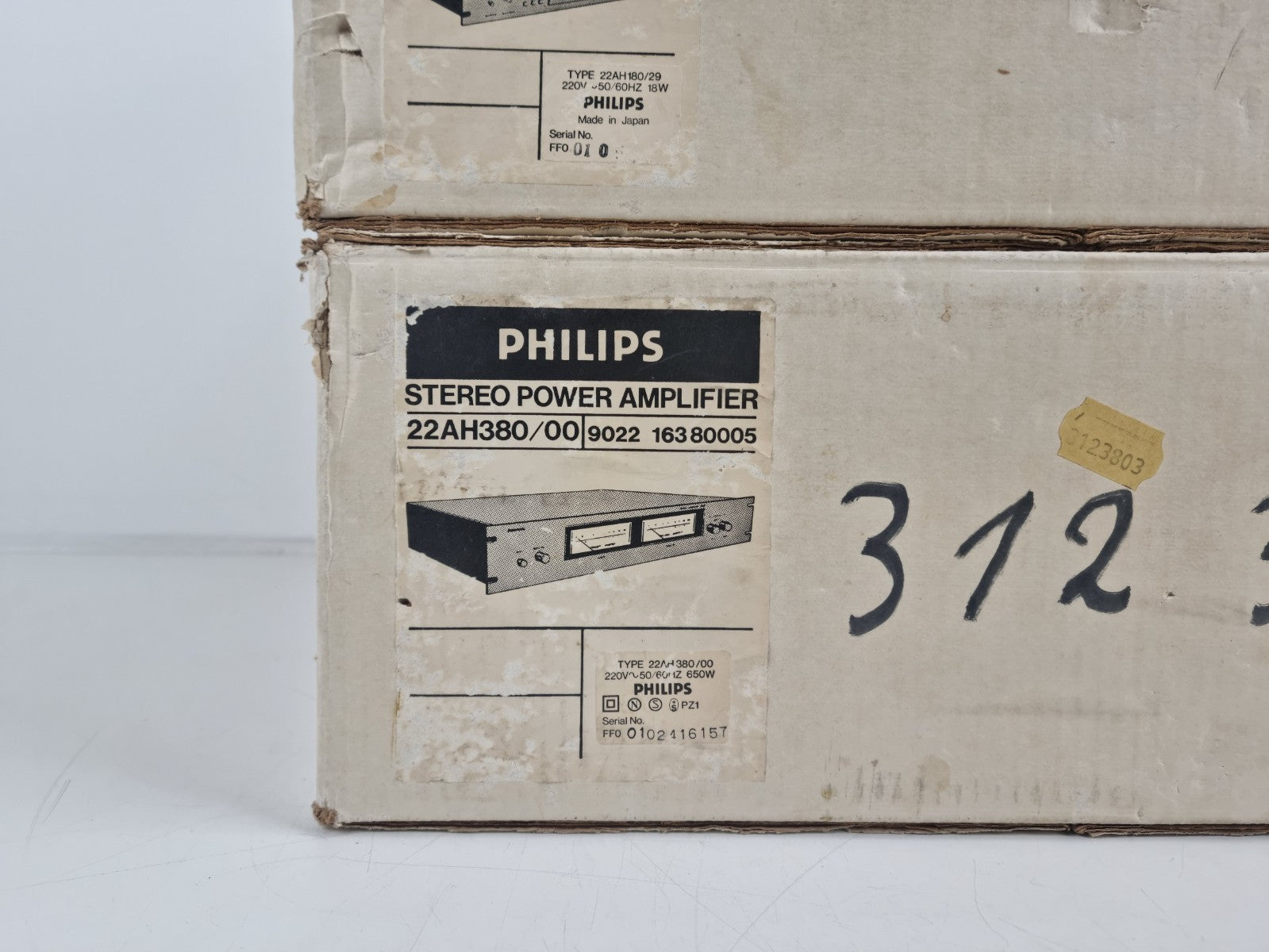 Philips (Black Tulip) 22AH380 Stereo Amp- 22AH180  Tuner-22AH280 Pre Amp- In Box