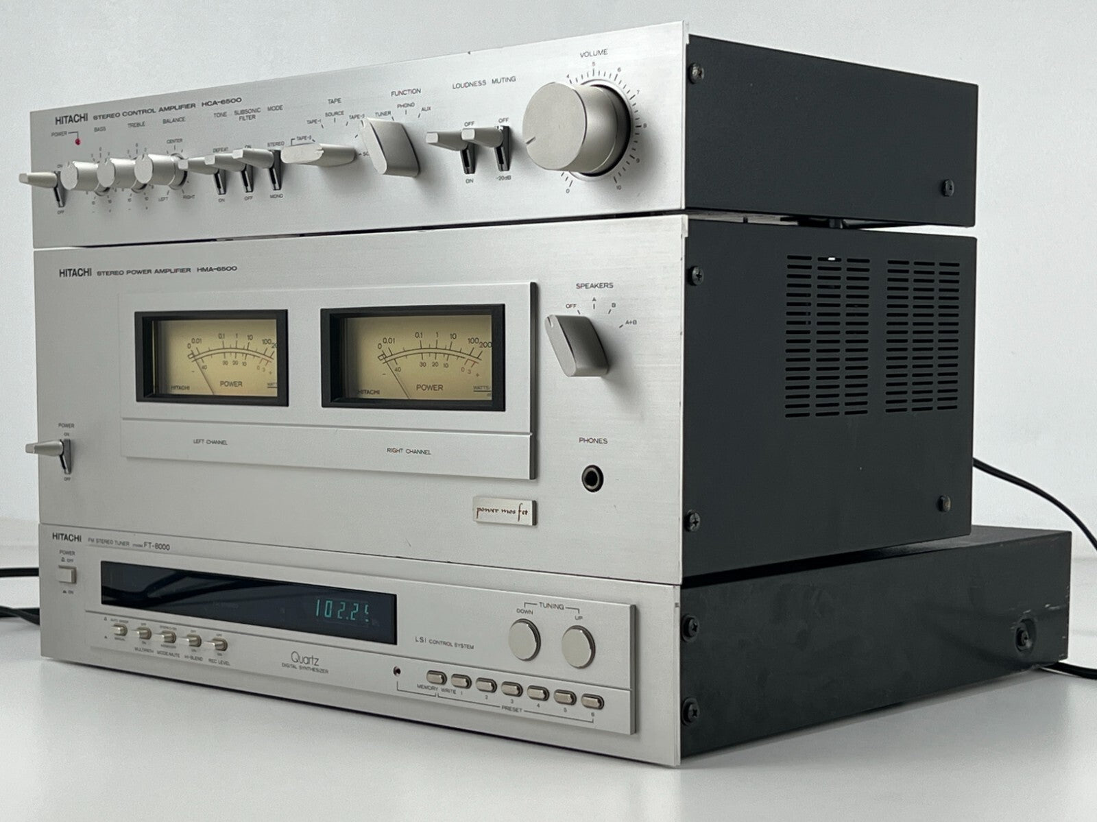Hitachi HCA-6500 Pre Amplifier - HMA-6500 Power Amplifier - FT-8000 Tuner