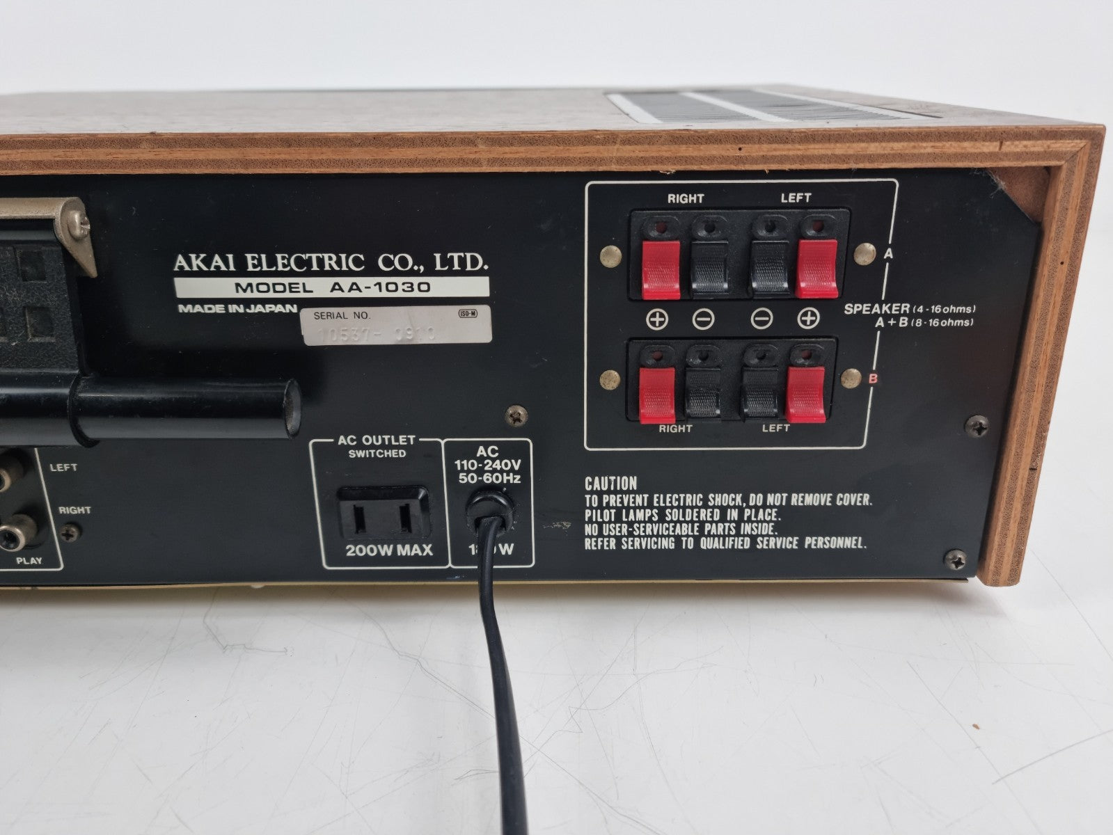 Akai AA 1030 Stereo Receiver - 30 watts per channel into 8 ohms