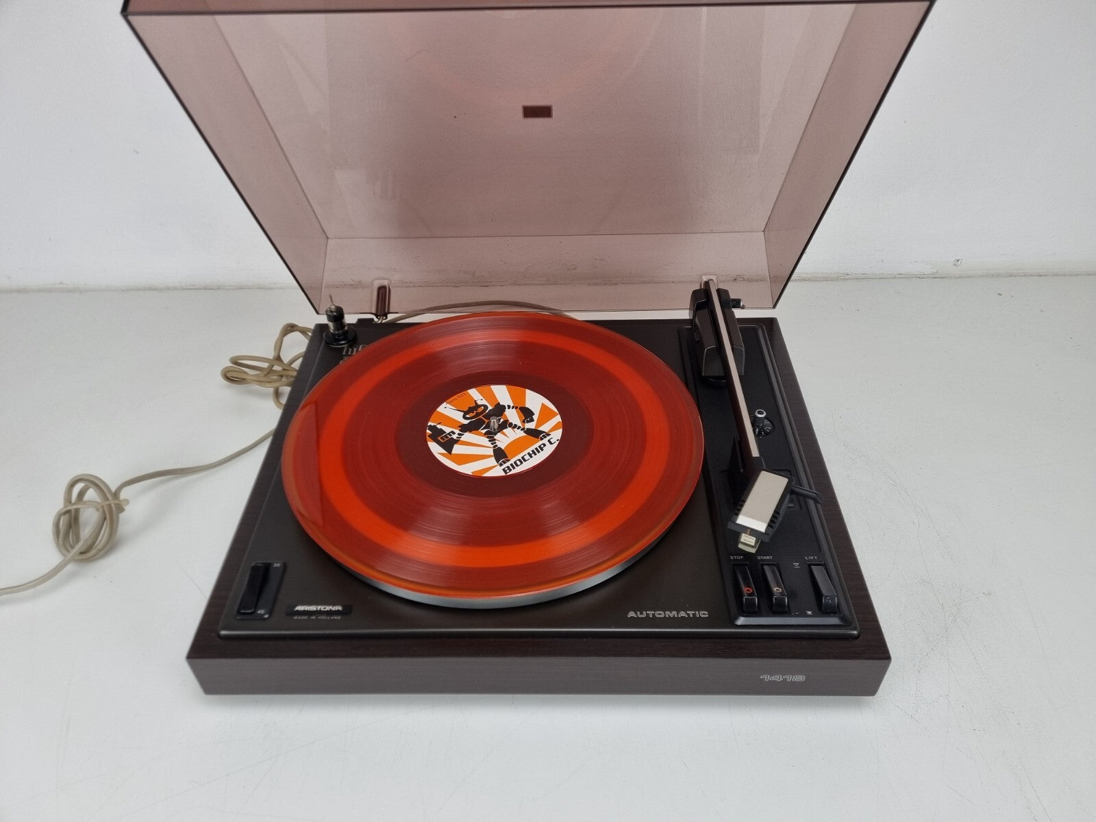 Aristona 1418 Automatic Turntable - Cleaned - New belts - With PHILIPS 400