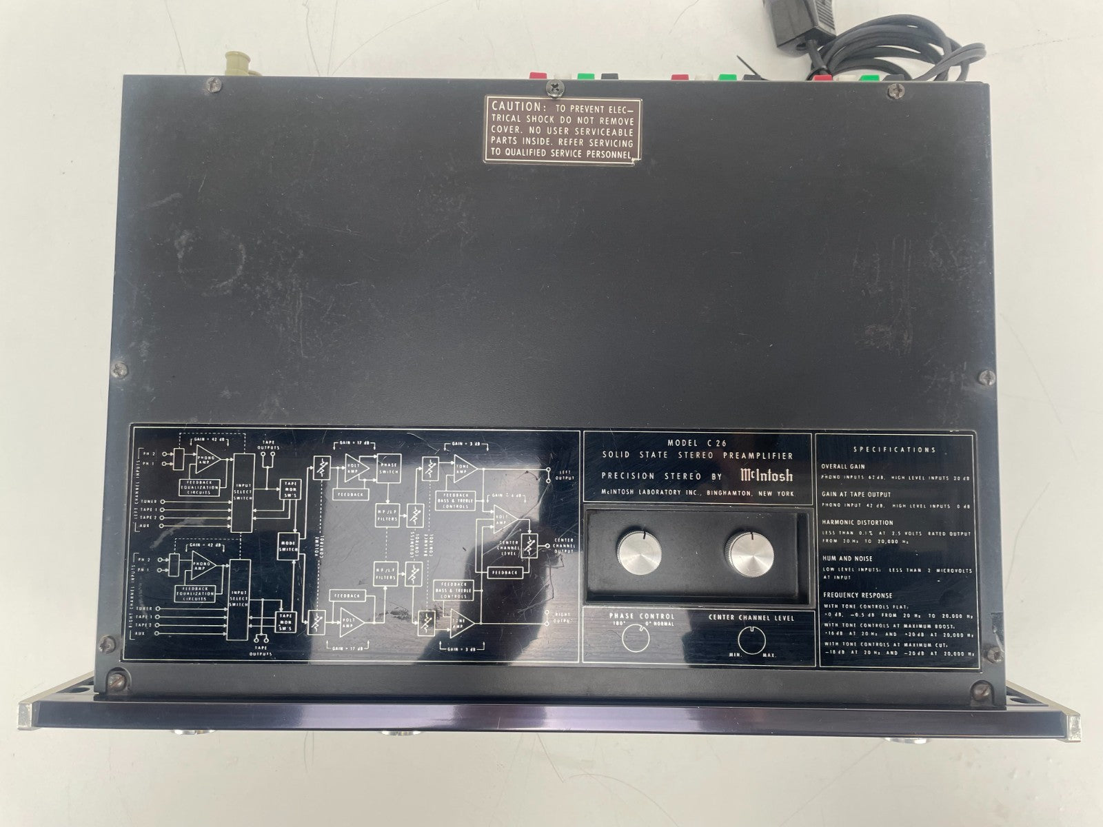 McIntosh C26 Stereo Preamplifier – Fully Serviced Recapped with Nichicons Manual