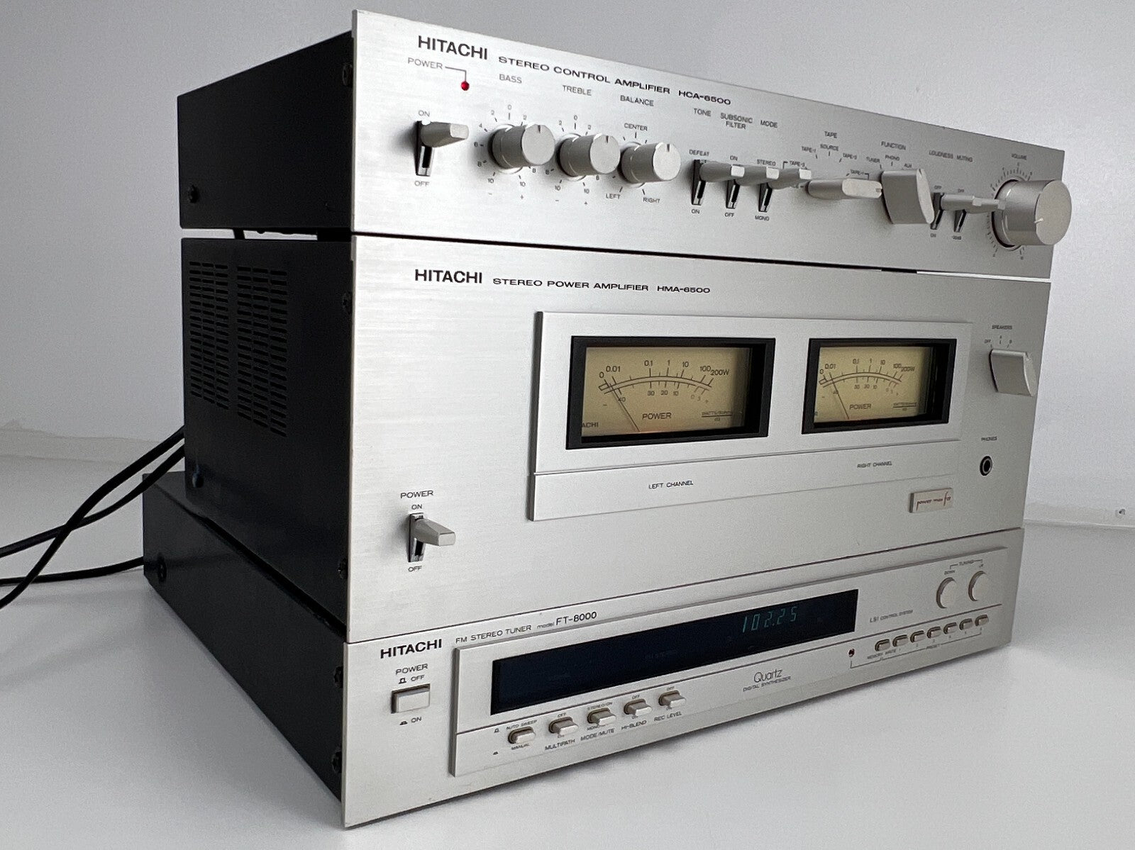 Hitachi HCA-6500 Pre Amplifier - HMA-6500 Power Amplifier - FT-8000 Tuner