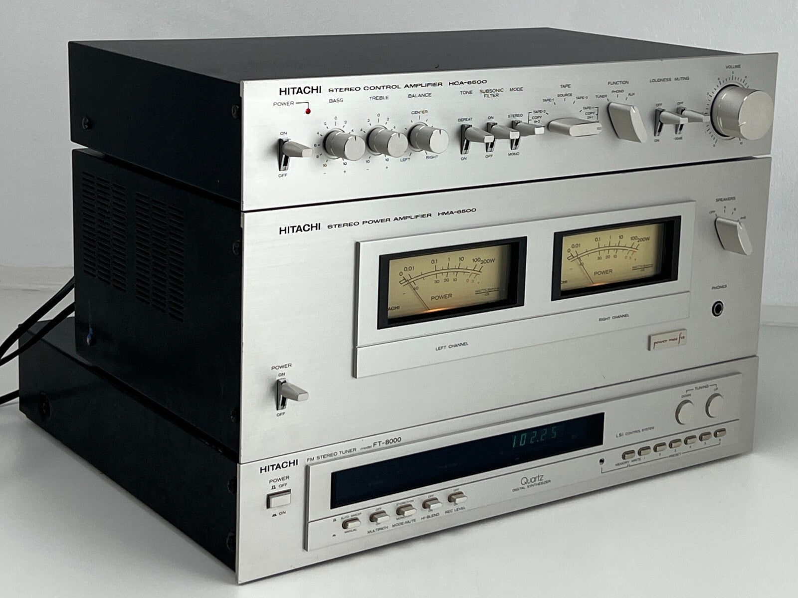 Hitachi HCA-6500 Pre Amplifier - HMA-6500 Power Amplifier - FT-8000 Tuner