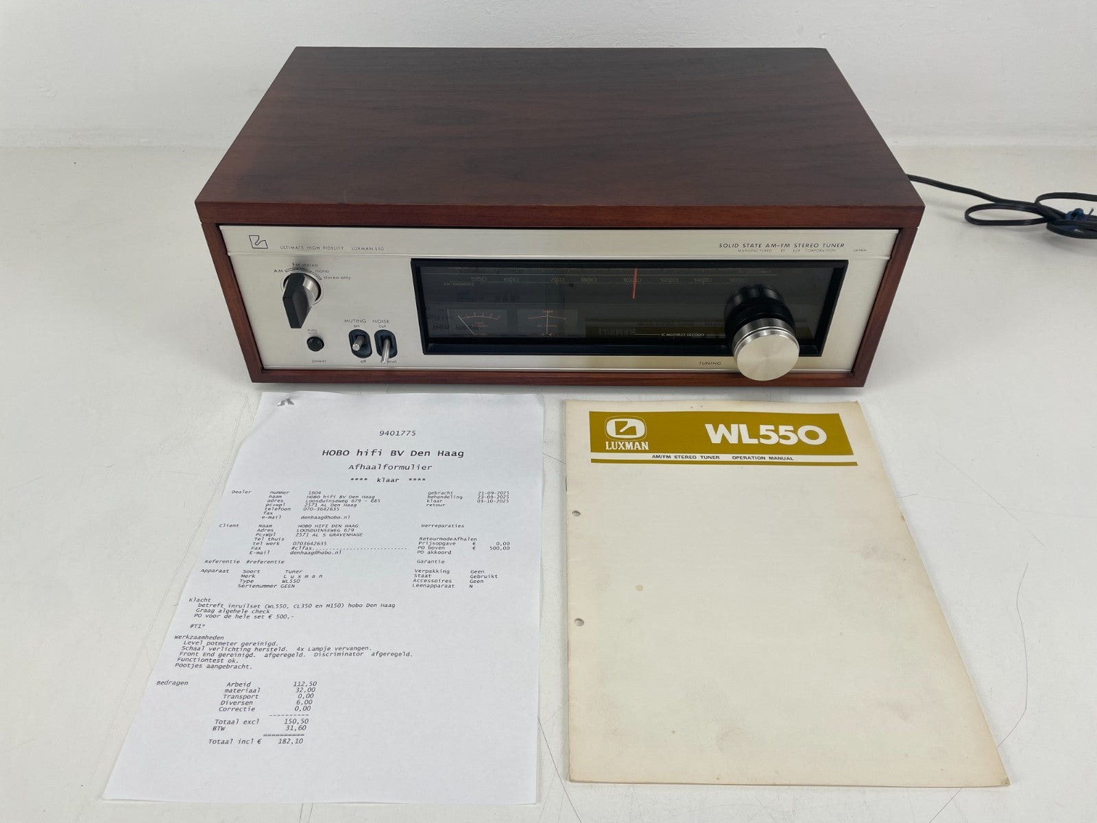 Luxman WL-550 Tuner – Serviced – US Plug / 220V – With Manual