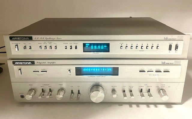 Aristona 6396 geïntegreerde versterker + 6198 AM/FM-synthesizertuner set