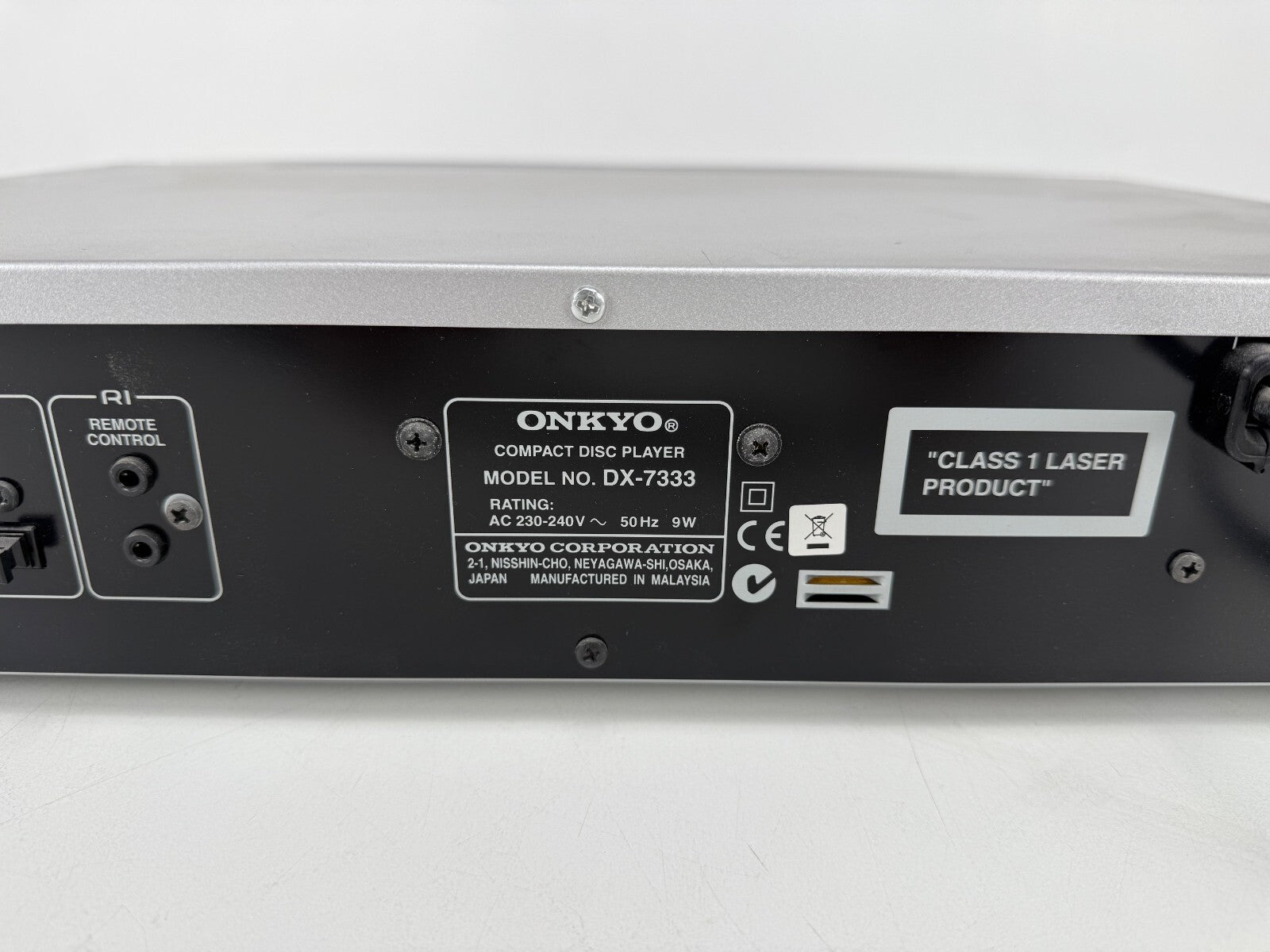 Onkyo DX-7333 Compact Disc Player With Original box - Remote Control - Manuals