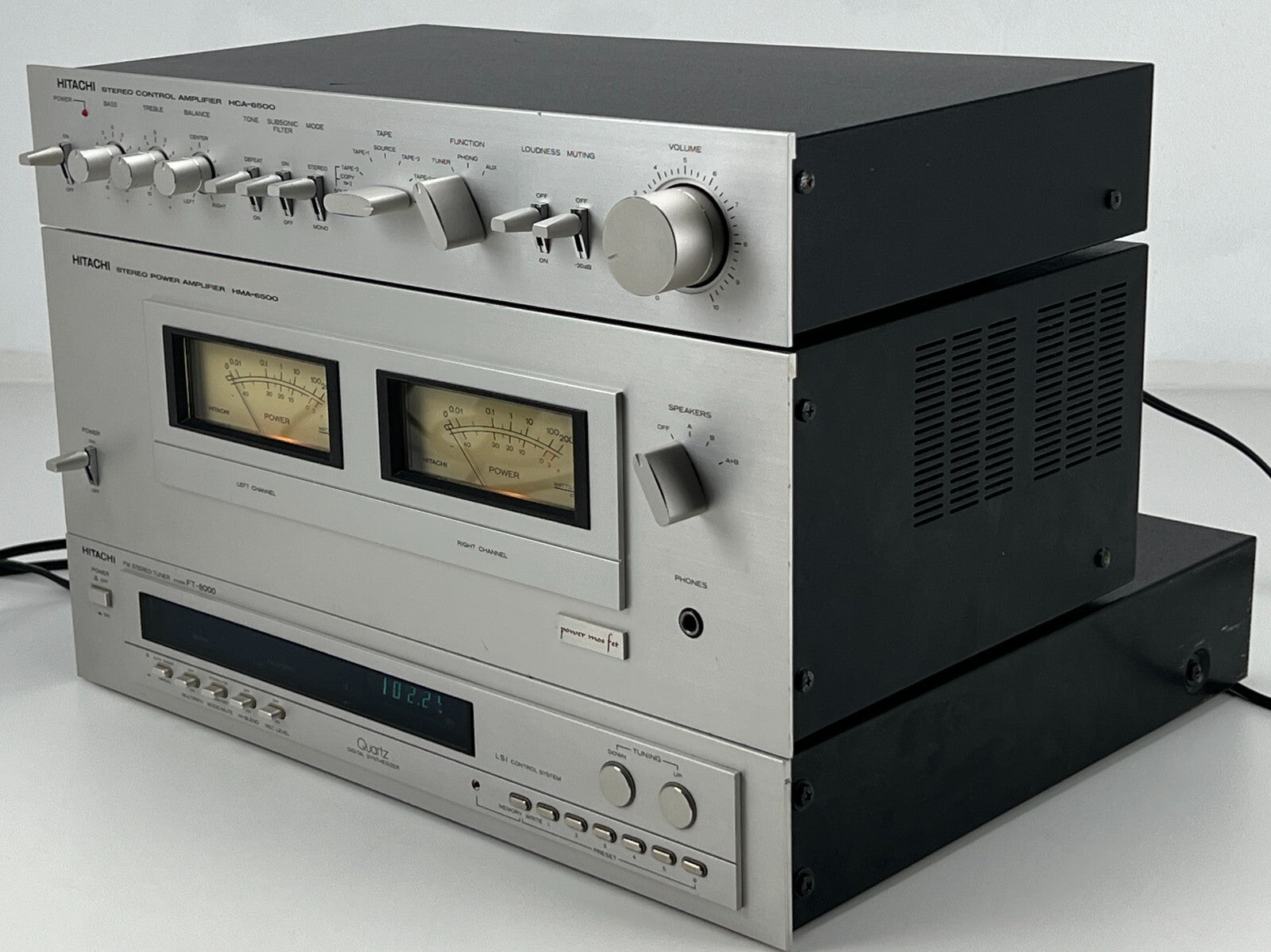 Hitachi HCA-6500 Pre Amplifier - HMA-6500 Power Amplifier - FT-8000 Tuner