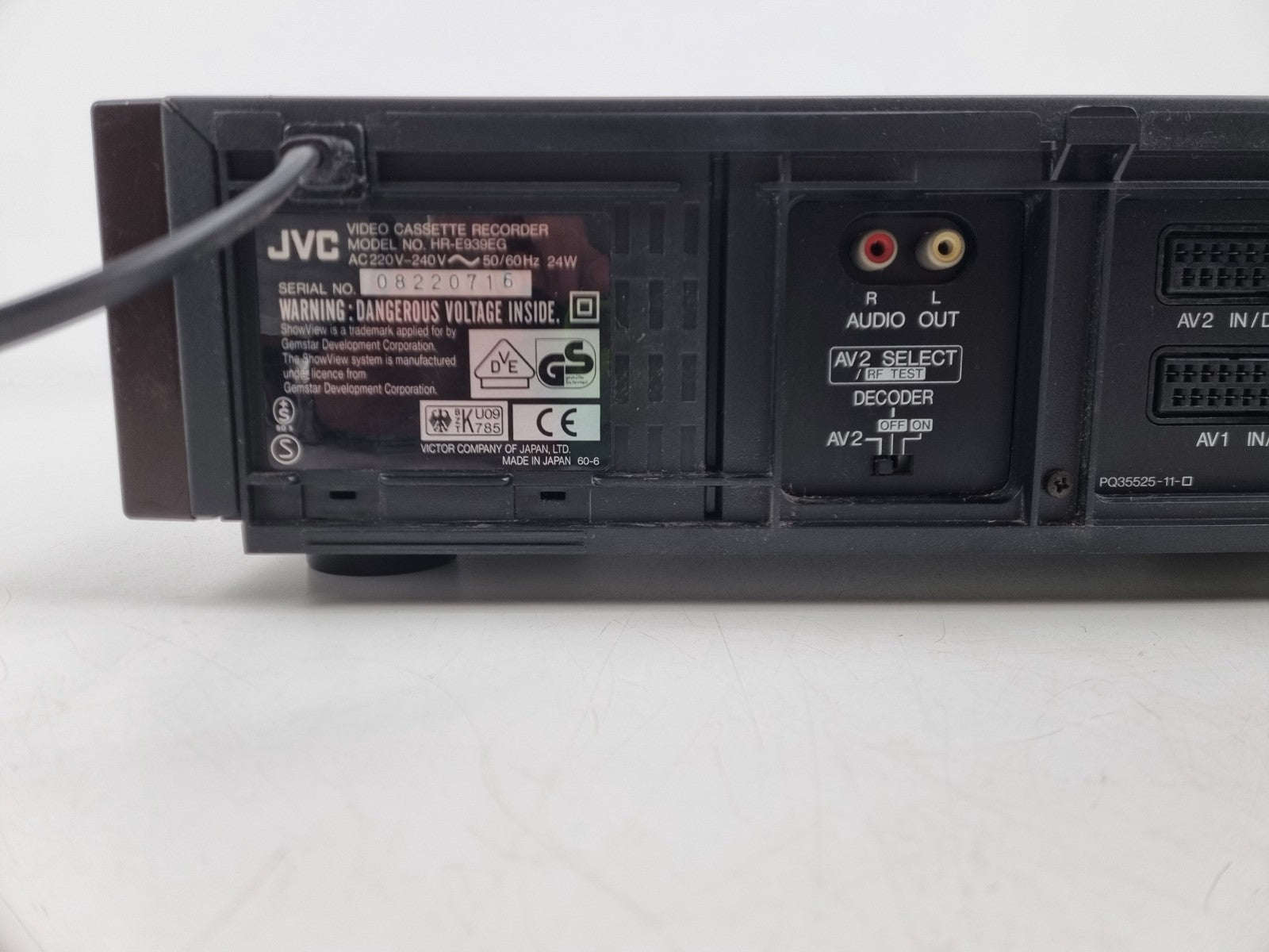 JVC HR-E939EG - Videocassetterecorder - met handleiding - Afstandsbediening