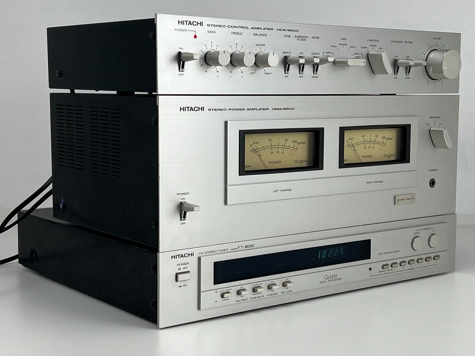 Hitachi HCA-6500 Pre Amplifier - HMA-6500 Power Amplifier - FT-8000 Tuner