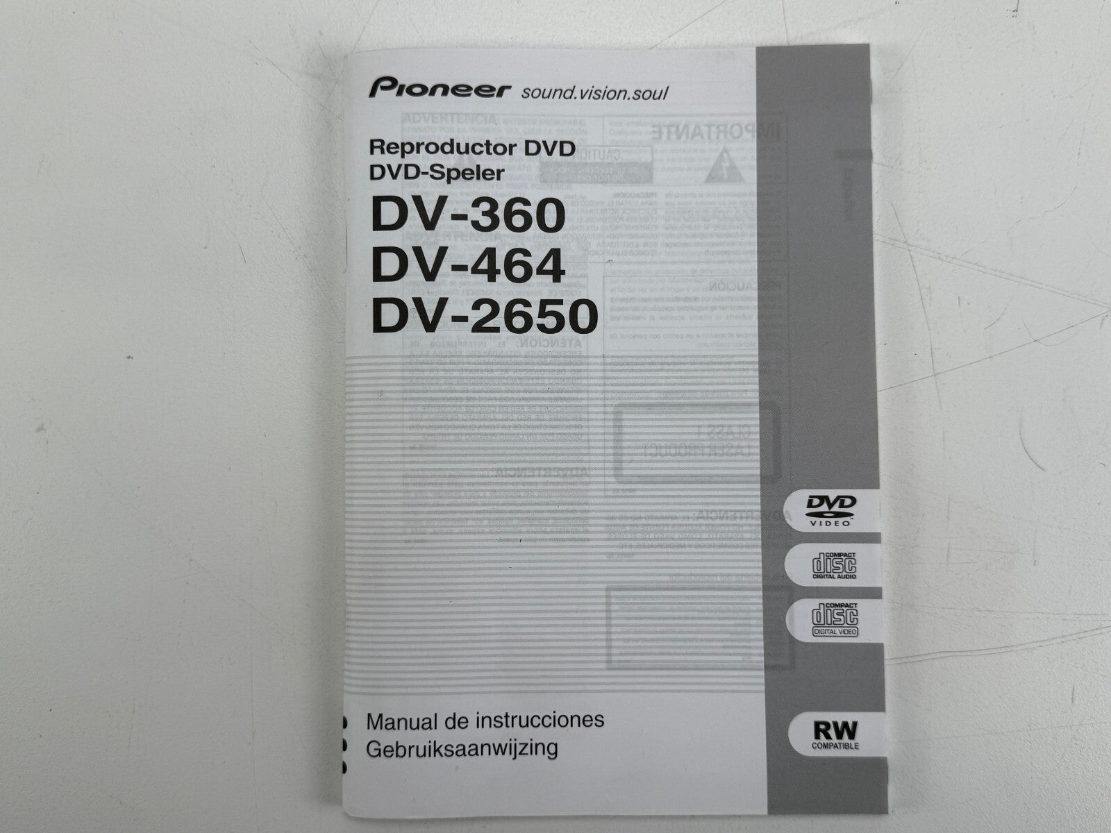 Pioneer DV-360 DVD Player With Original Box - Remote Control - Manual
