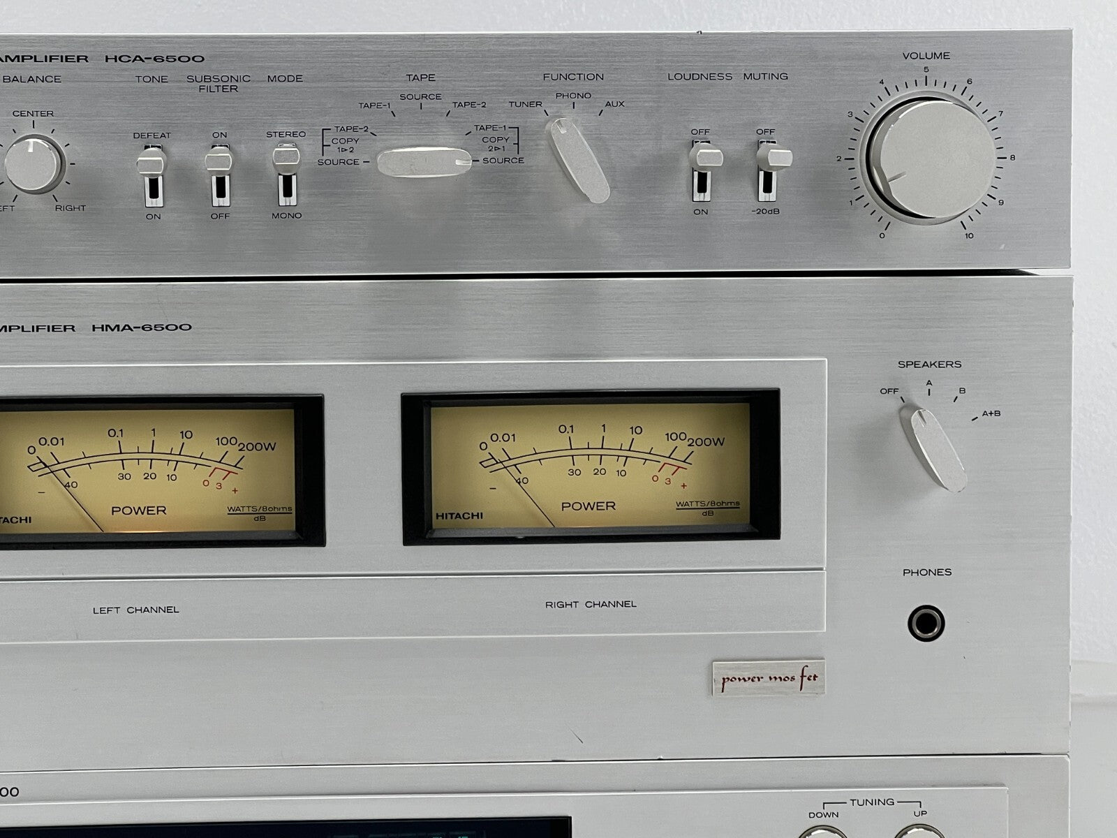 Hitachi HCA-6500 Pre Amplifier - HMA-6500 Power Amplifier - FT-8000 Tuner