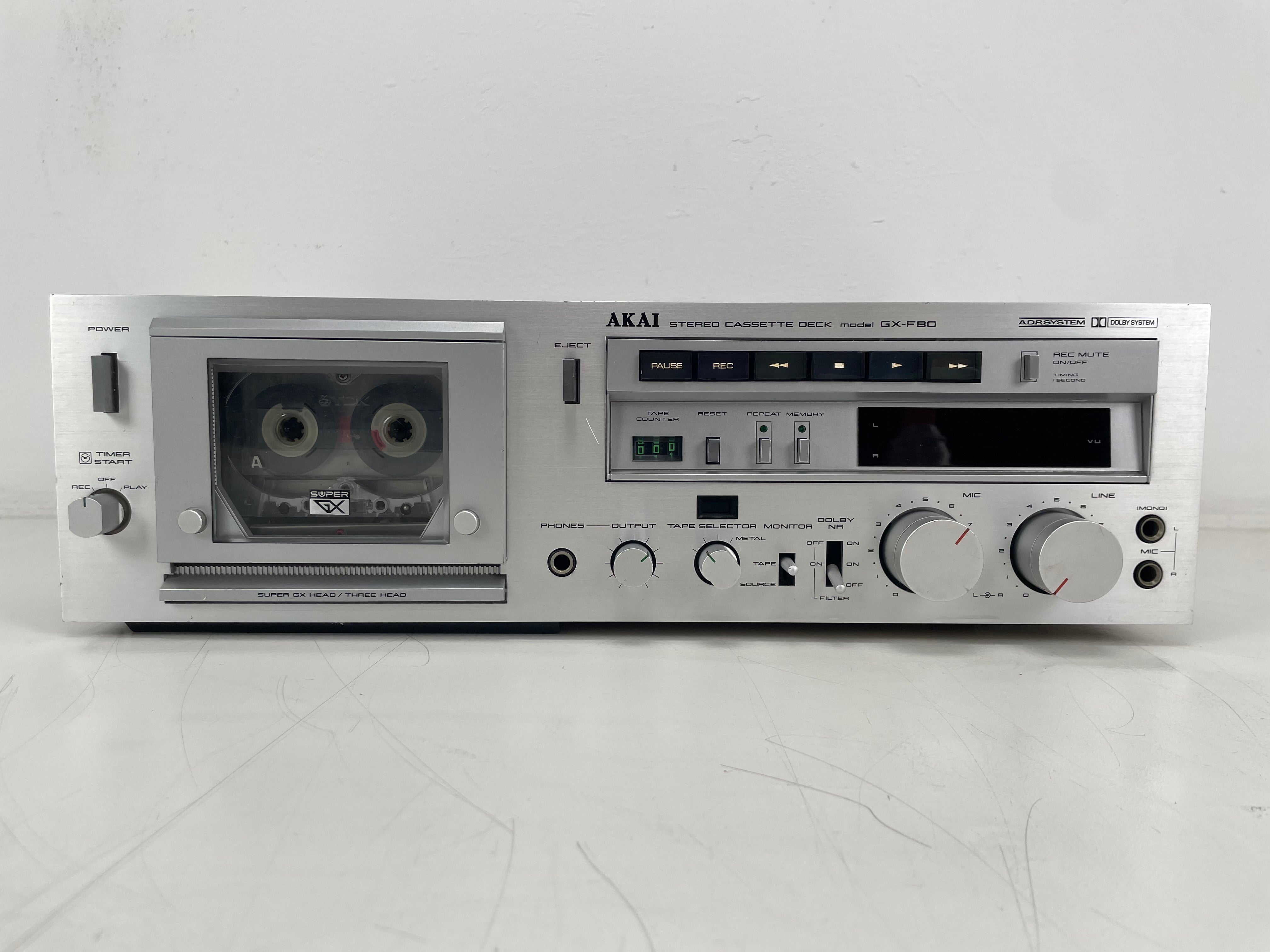 Akai - GX-F80 - Stereo Cassette Deck - GX-Head - 3-Head - Serviced