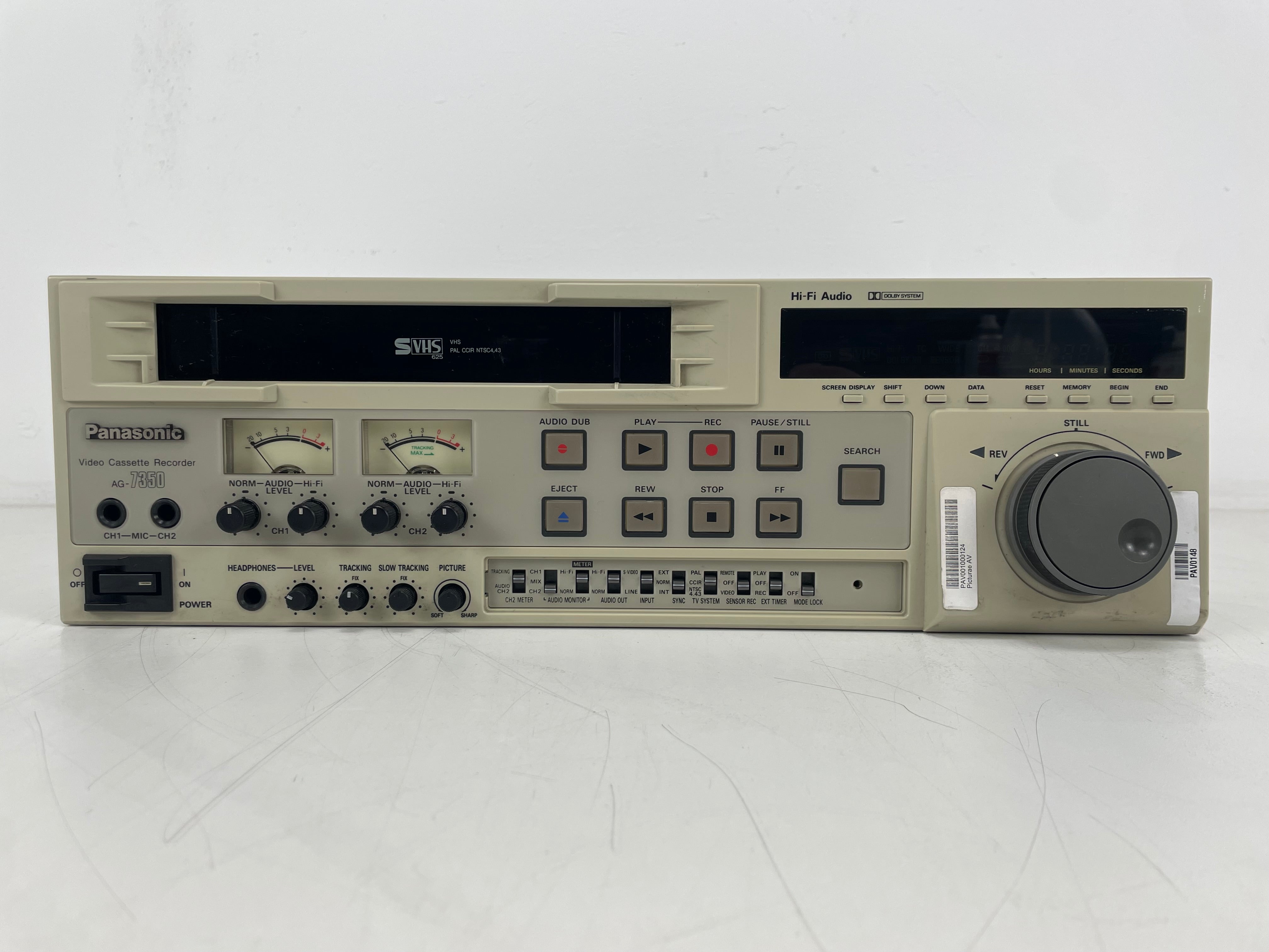 Panasonic - AG-7350 - SVHS - Video Cassette Recorder  - Fully Serviced