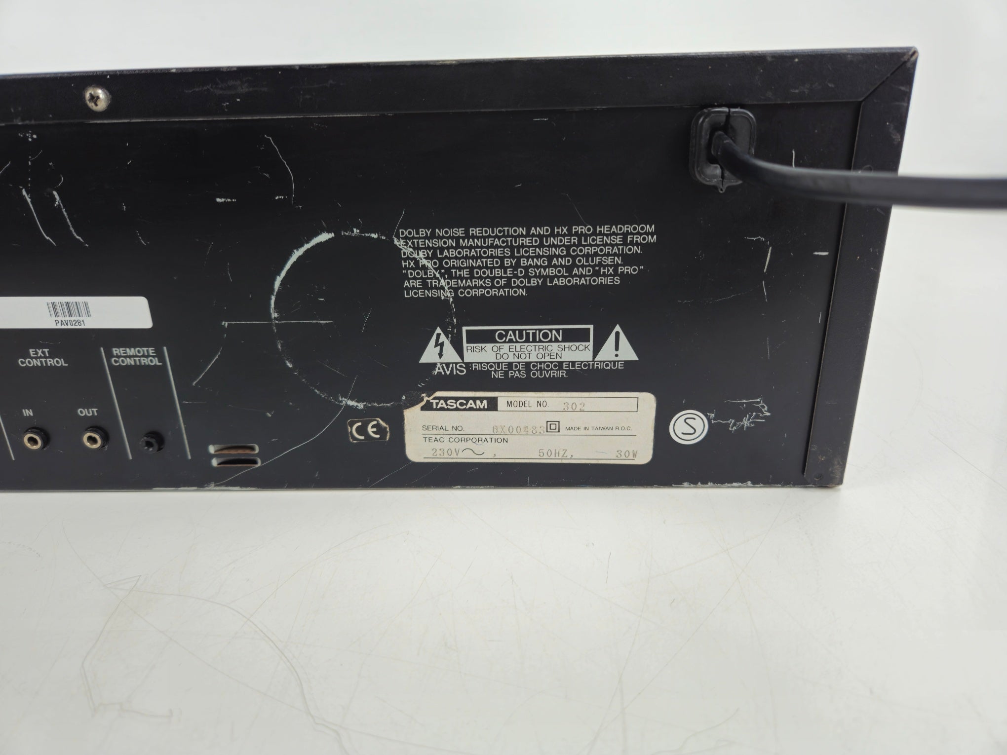 Tascam - 302 - Double Cassette Deck - New belts - 19'' fame