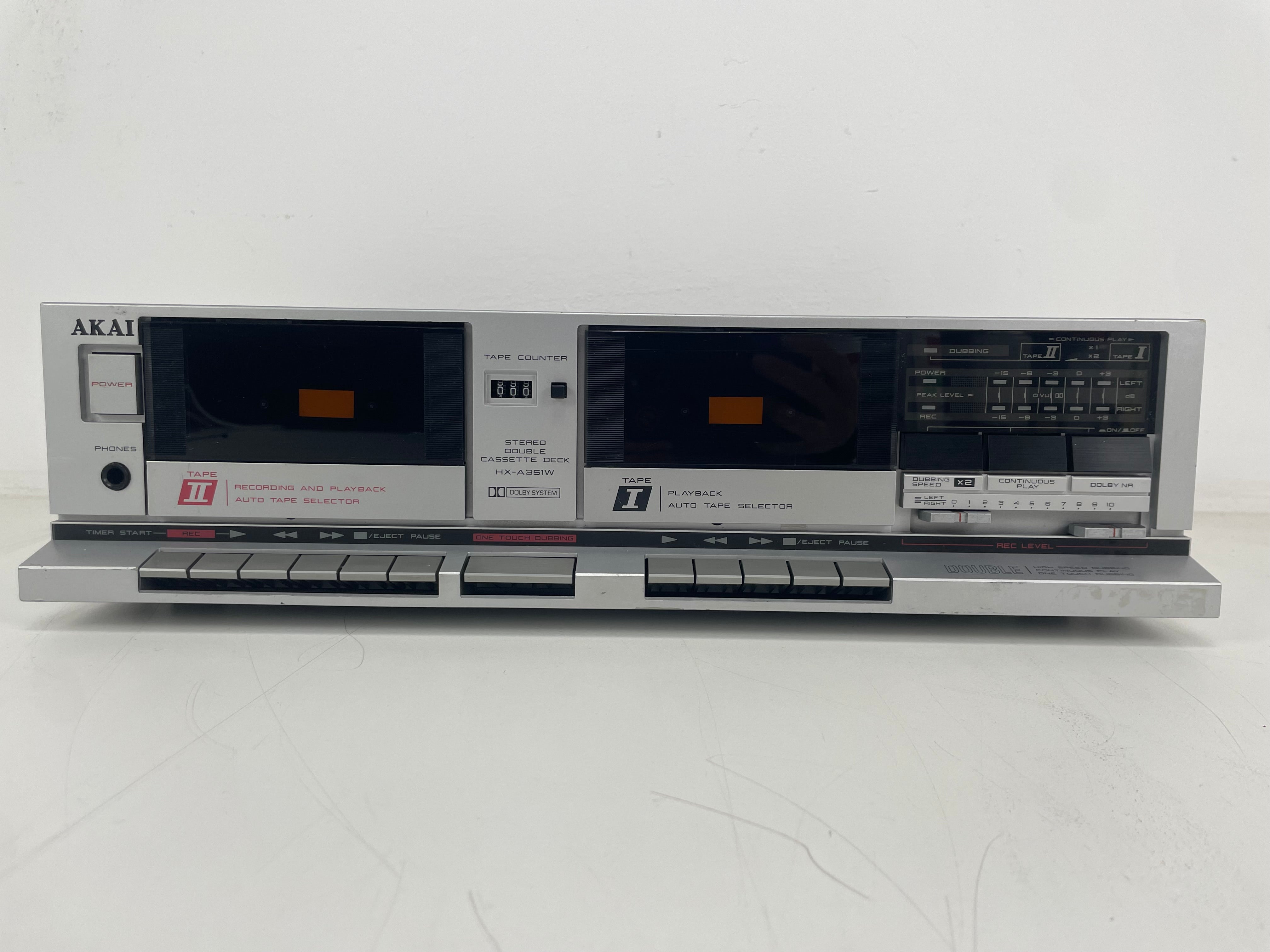 Akai - HX-A351W - Double Cassete Deck - New Belts