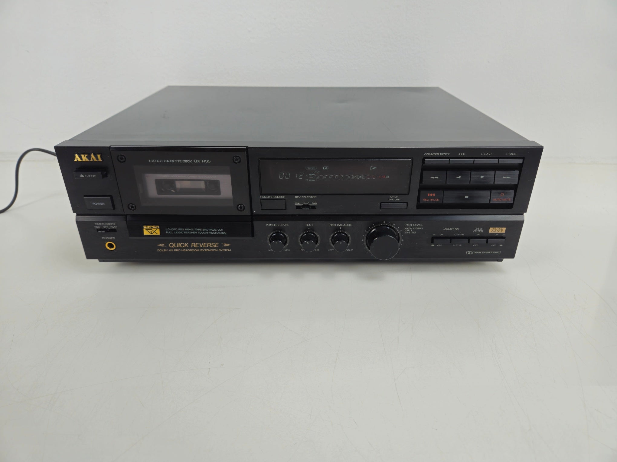 Akai - GX-R35 - Quick Reverse Cassette Deck - GX-head - Serviced (New Belt)