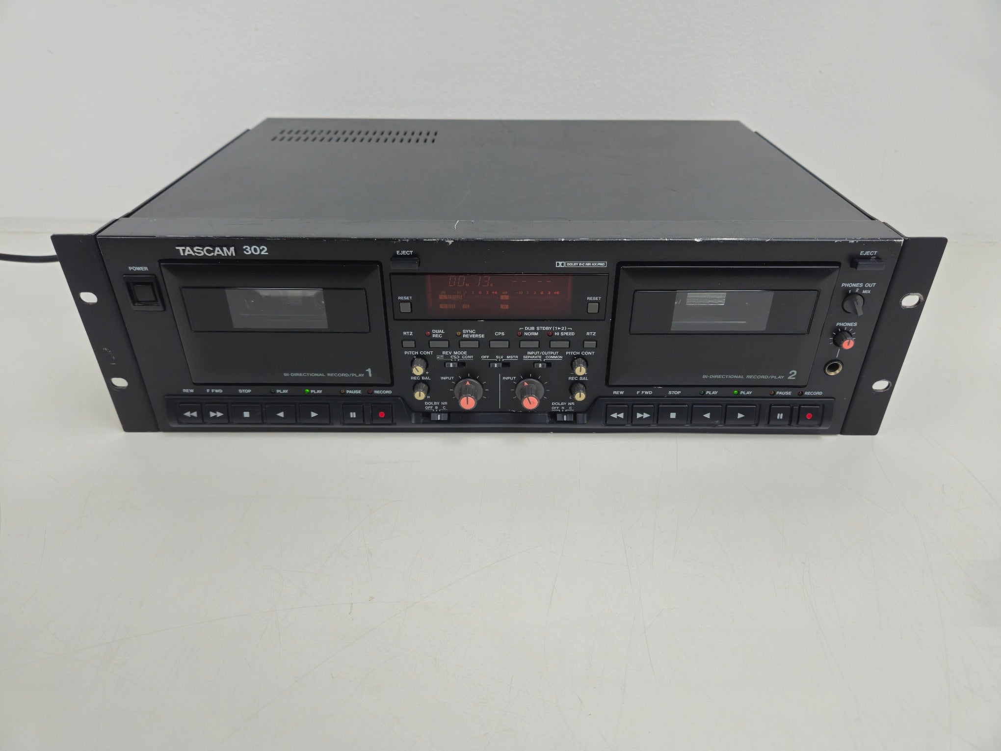 Tascam - 302 - Double Cassette Deck - New belts - 19'' fame