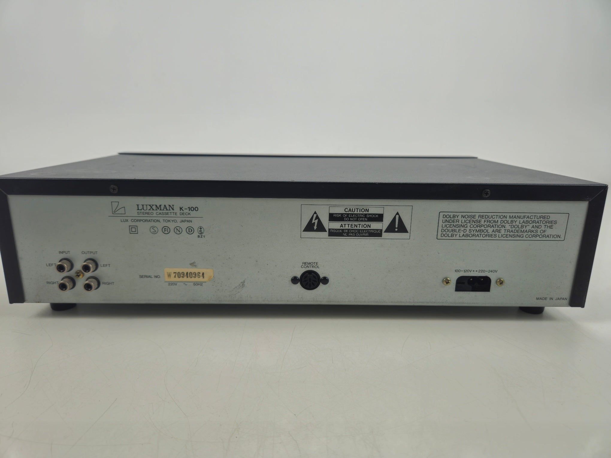 Luxman - K100 - Stereo Cassette Deck - Serviced (New Belts)
