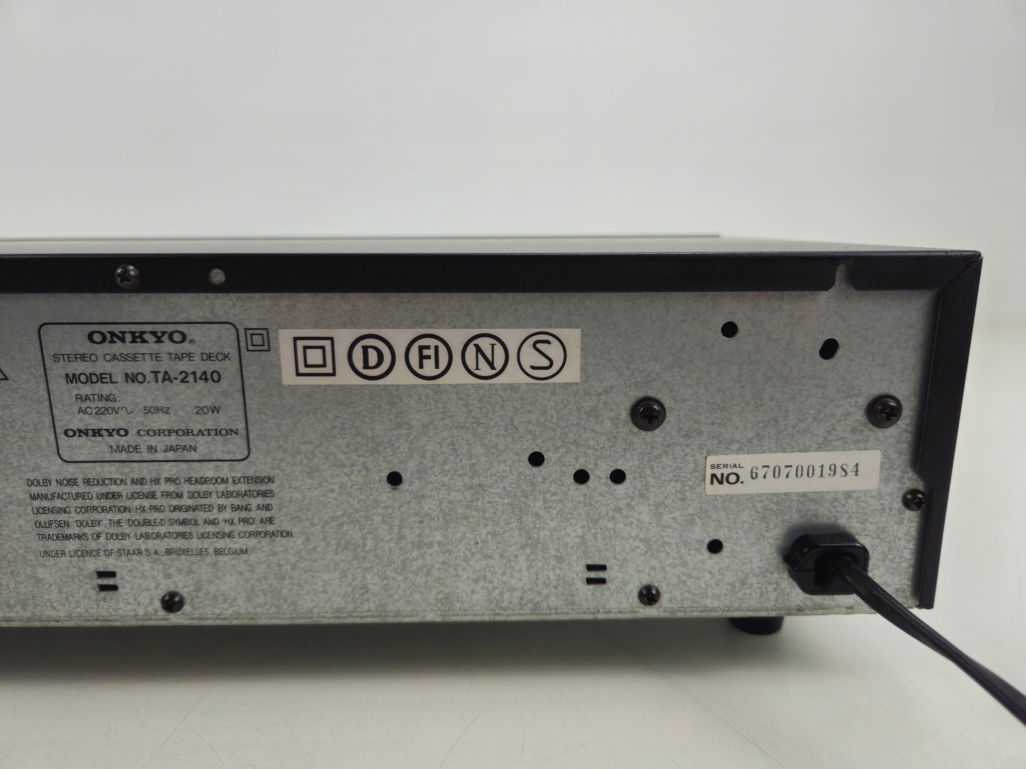 Onkyo - Ta-2140 - Stereo Cassette Deck - 2-Head