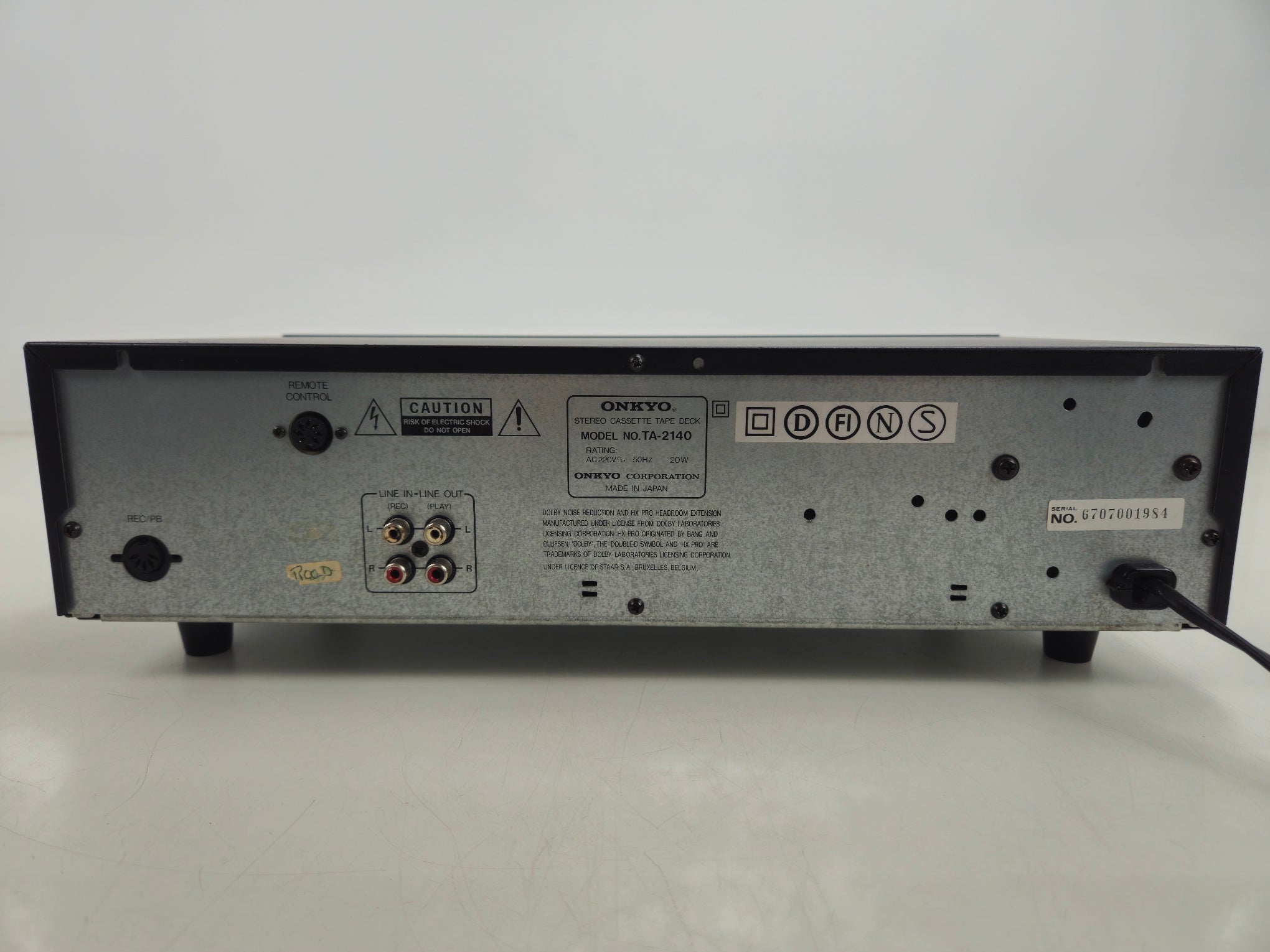 Onkyo - Ta-2140 - Stereo Cassette Deck - 2-Head