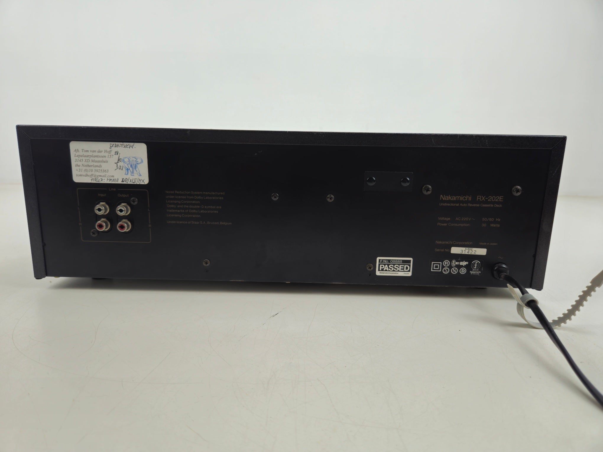Nakamichi - RX-202E -  Auto Reverse Stereo Cassette Deck -  Serviced