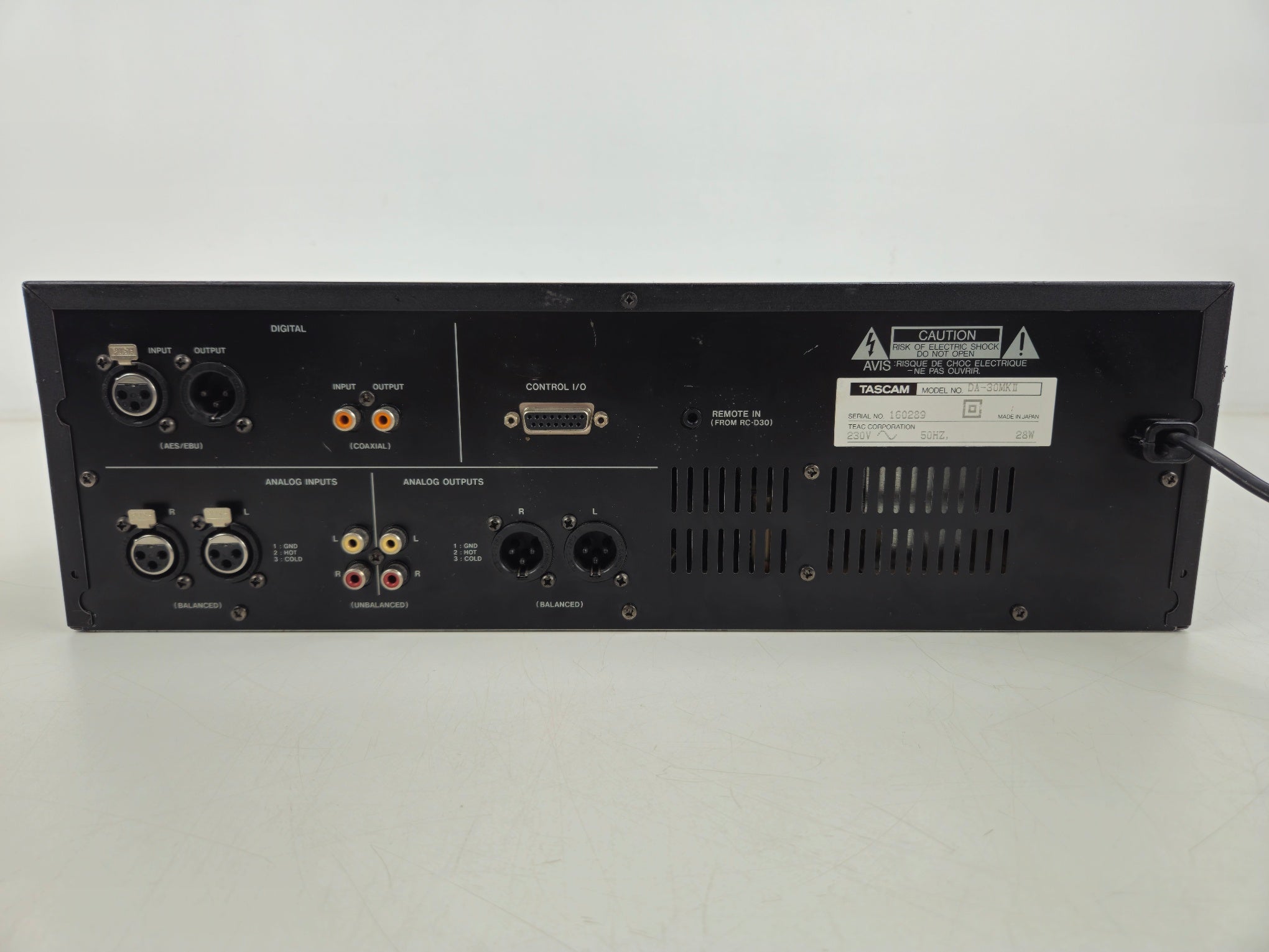 Tascam - DA-30 MKII - Digital Audio Tape Deck - Pro DAT with XLR's - New Belts