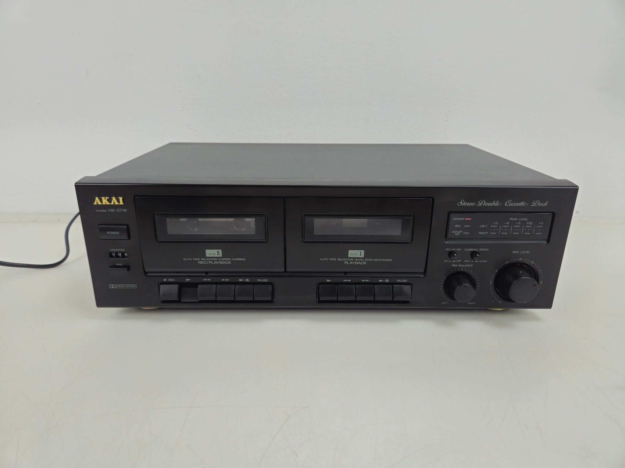 Akai - HX27W - Double Cassette Deck - New Belts