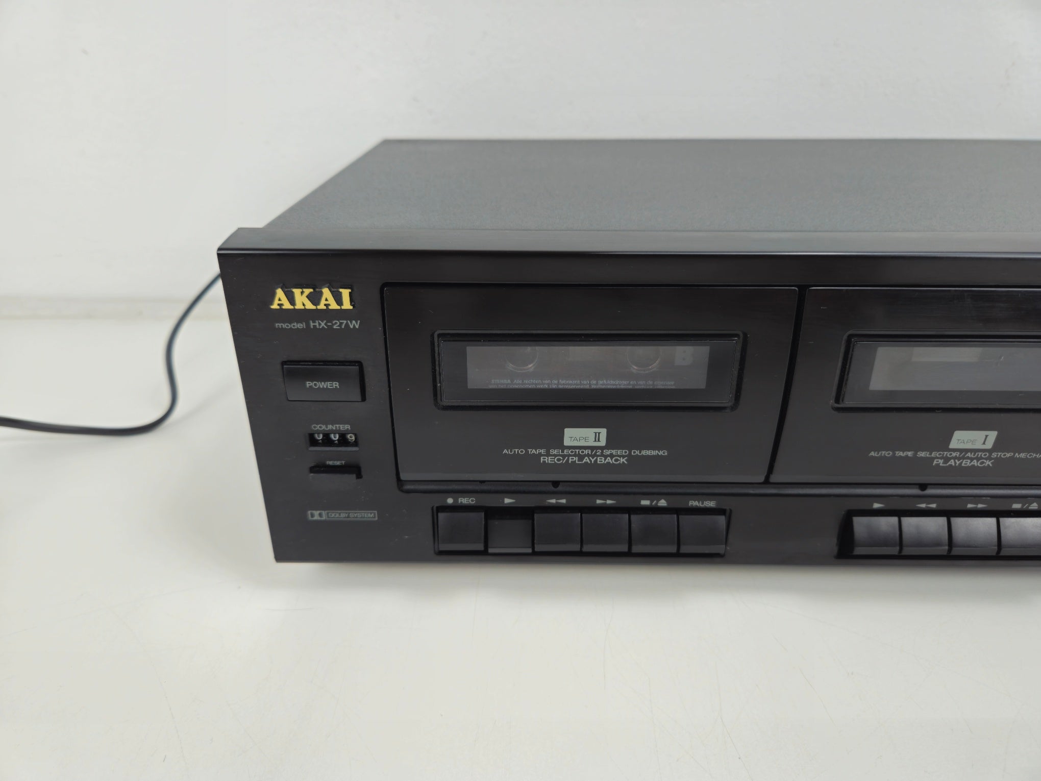 Akai - HX27W - Double Cassette Deck - New Belts