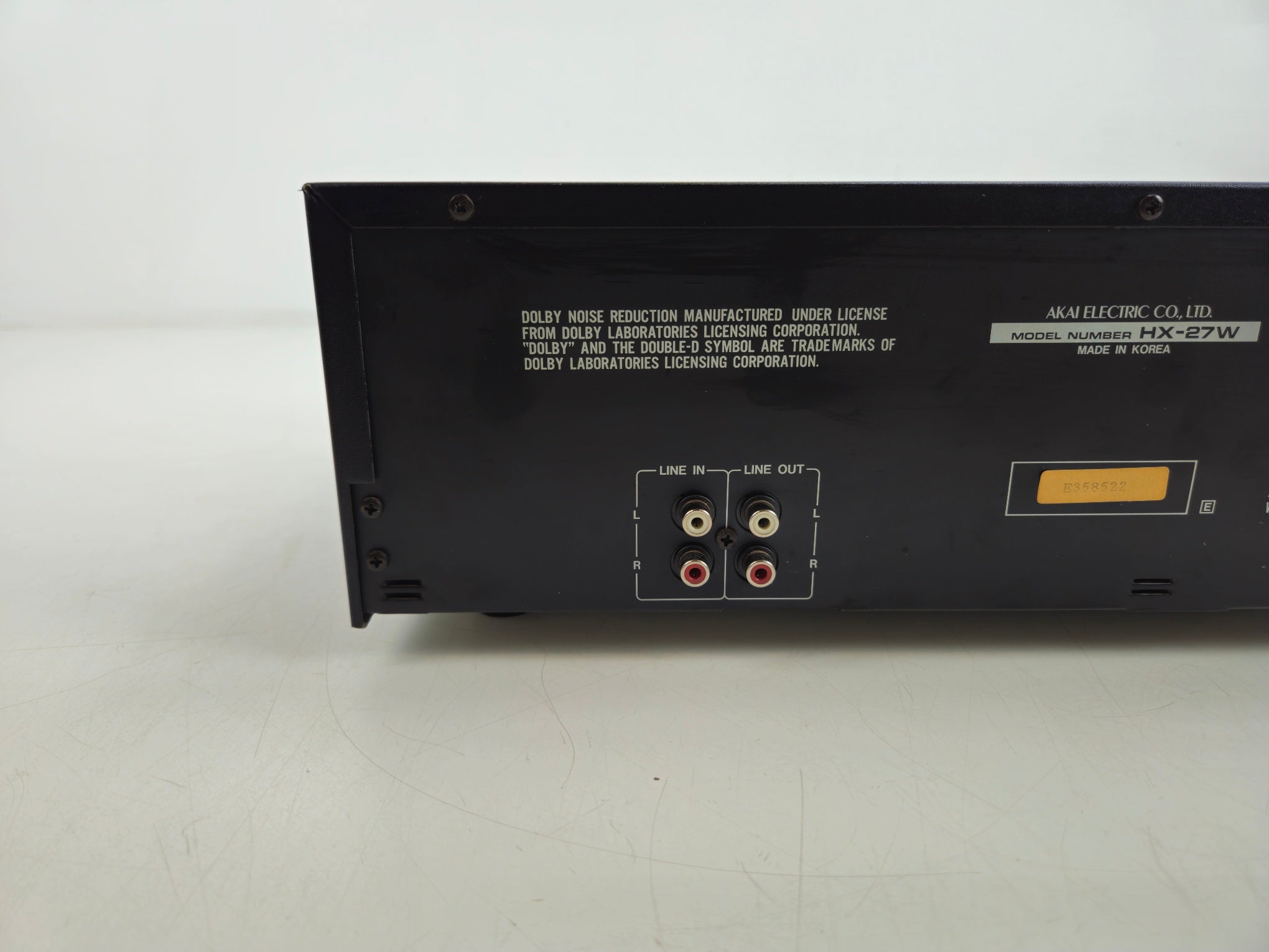Akai - HX27W - Double Cassette Deck - New Belts