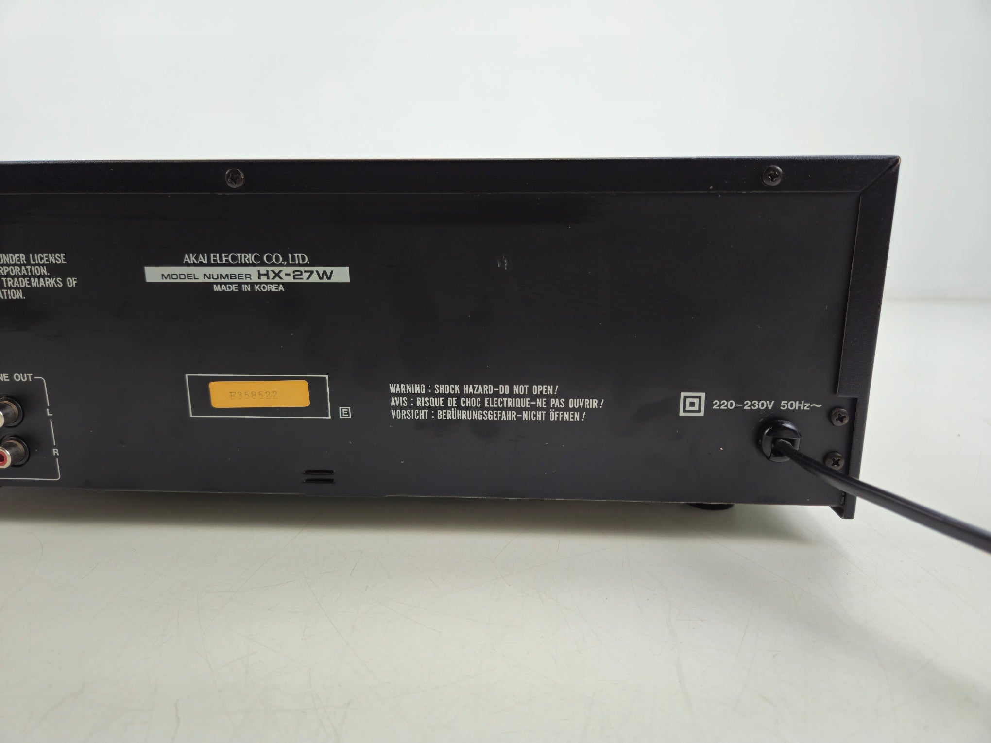 Akai - HX27W - Double Cassette Deck - New Belts