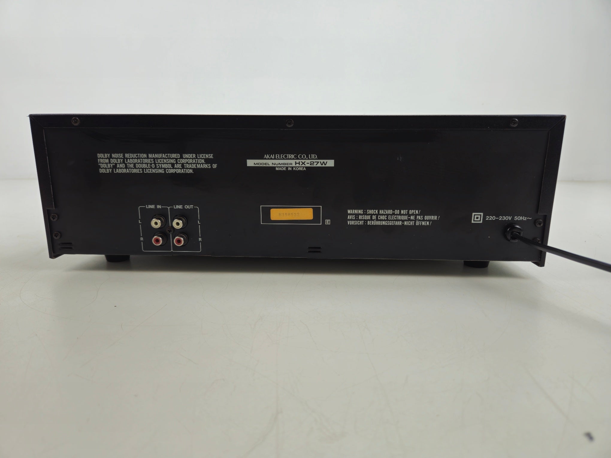 Akai - HX27W - Double Cassette Deck - New Belts