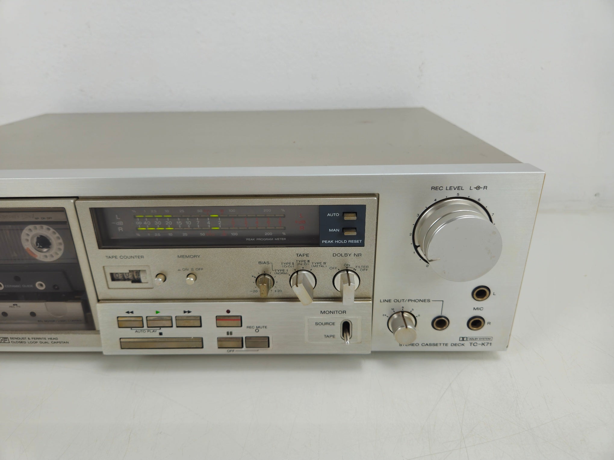 Sony - TC-K71 - Stereo 3 Head Cassette Deck