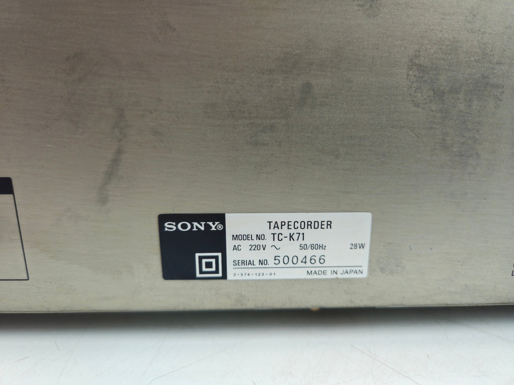 Sony - TC-K71 - Stereo 3 Head Cassette Deck